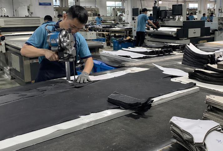 Footwear cutting room